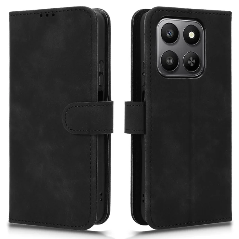 Funda de cuero inteligente For Honor 400 con sensación de piel, antideslizante, tipo cartera, con tapa - Negro