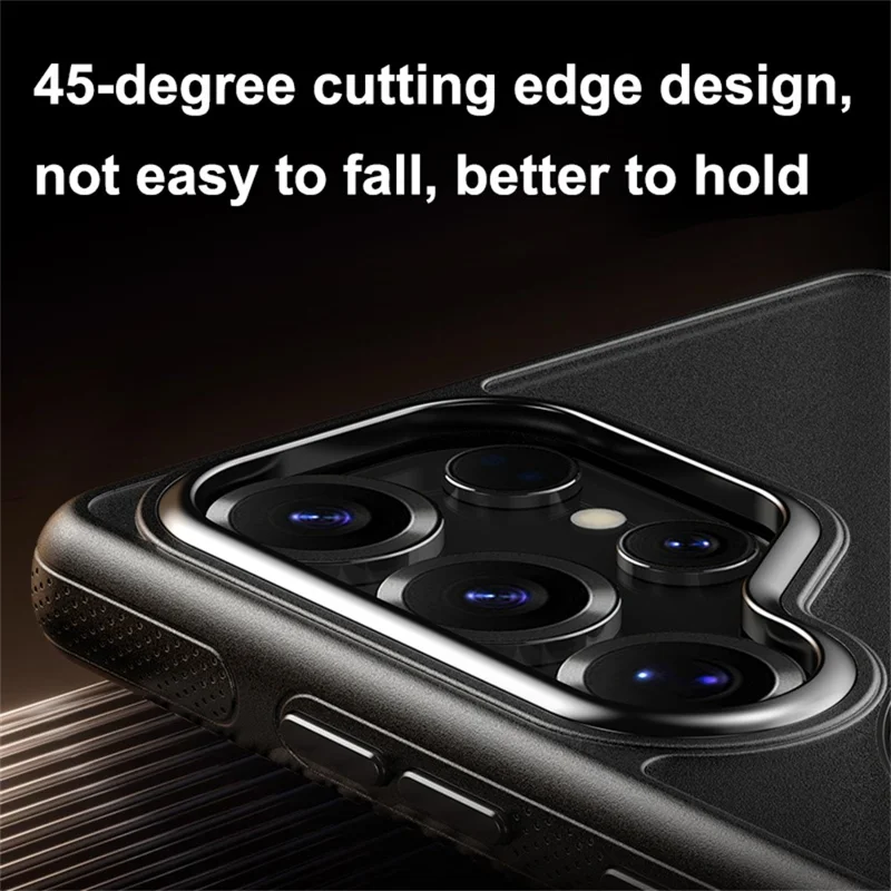 For Samsung Galaxy S25 Ultra Magnetic Case Drop Proof TPU PC Kickstand Phone Cover - White