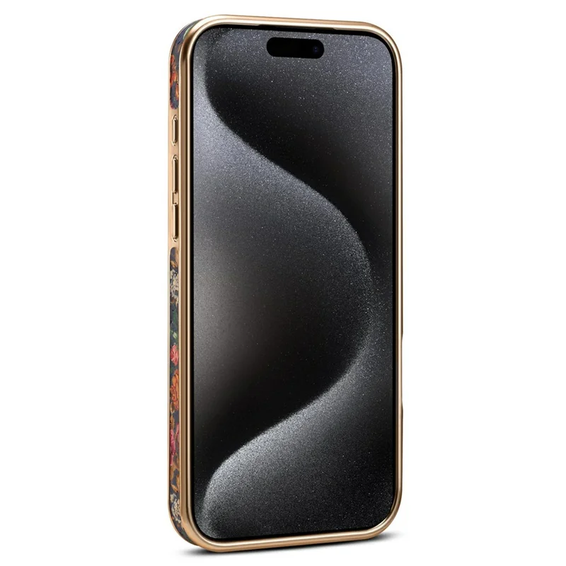 A22 For iPhone 17 Pro Max Case Compatible with MagSafe Kickstand Electroplated Floral Phone Cover - Purple