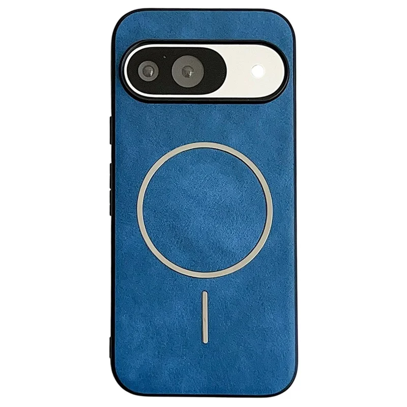 For Google Pixel 10 Pro / Pixel 10 Magnetic Case Crazy Horse Texture Leather Back Phone Cover - Blue