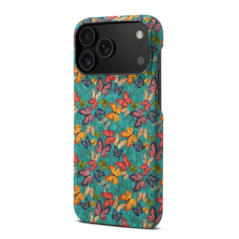 Voor iPhone 17 Pro hoesje met patroon bedrukt PU leer + PC telefoonhoes - Groen