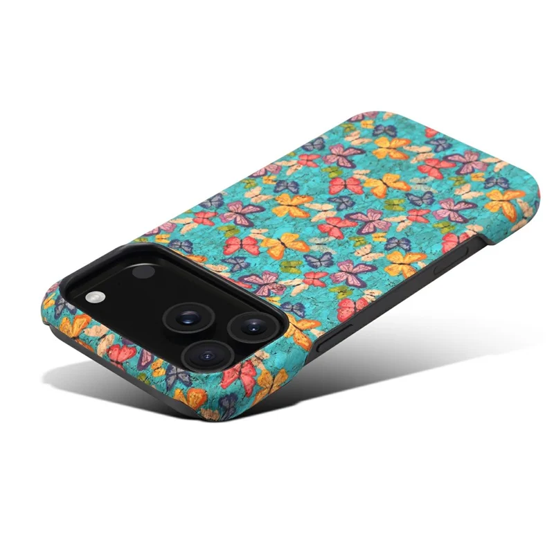 Voor iPhone 17 Pro hoesje met patroon bedrukt PU leer + PC telefoonhoes - Groen