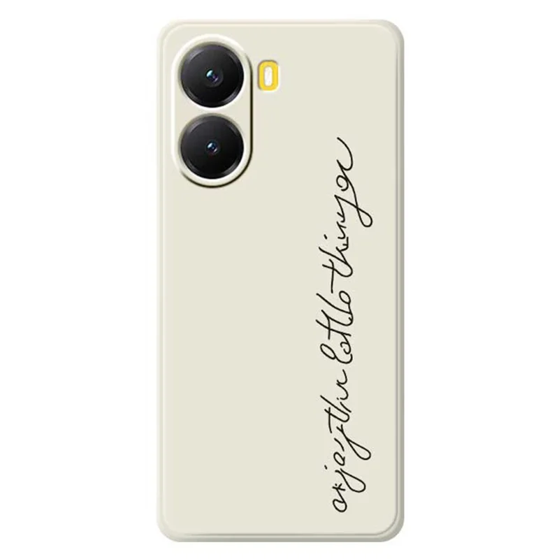 Für Xiaomi Redmi Turbo 4 5G / Poco X7 Pro 5G Hülle WordArt Muster Druck Gerade Kante TPU Handyrückseite - Beige