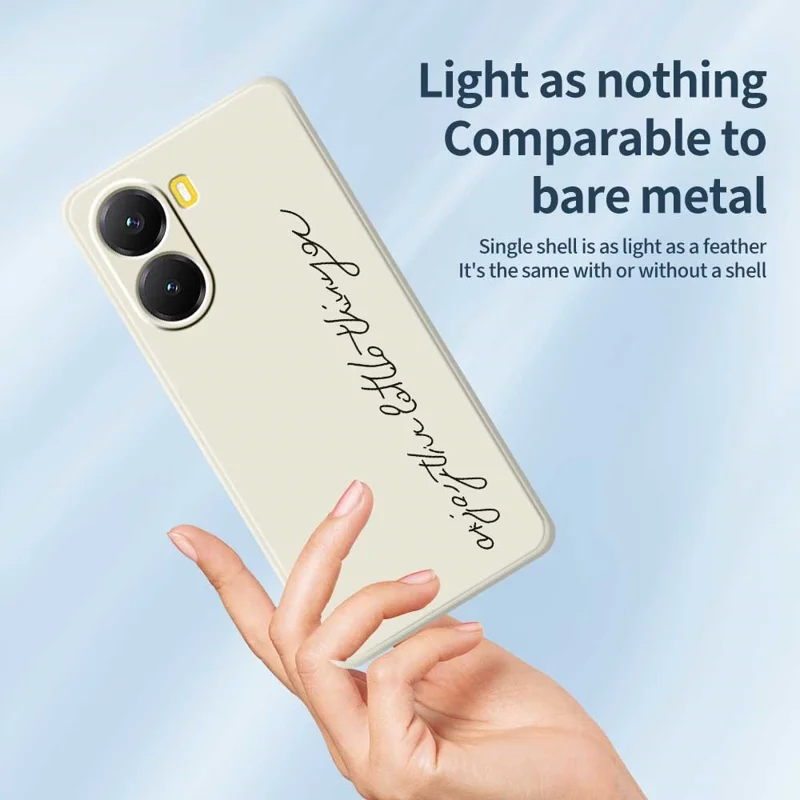 Für Xiaomi Redmi Turbo 4 5G / Poco X7 Pro 5G Hülle WordArt Muster Druck Gerade Kante TPU Handyrückseite - Beige