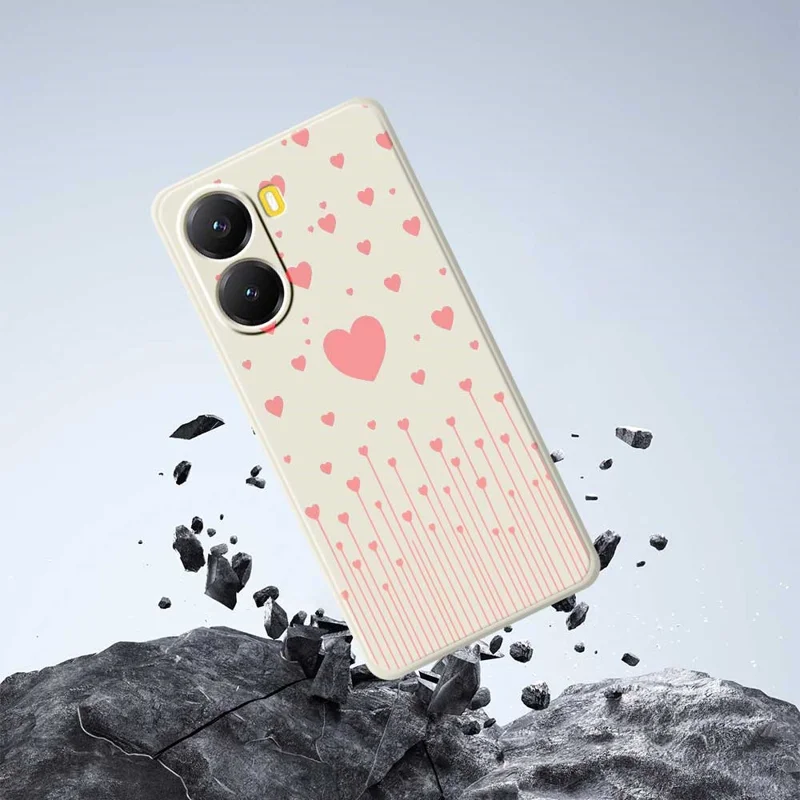 Pour Xiaomi Redmi Turbo 4 5G / Poco X7 Pro 5G Étui Rose Motif Amour Impression Bord Droit Coque de Téléphone en TPU - Vert