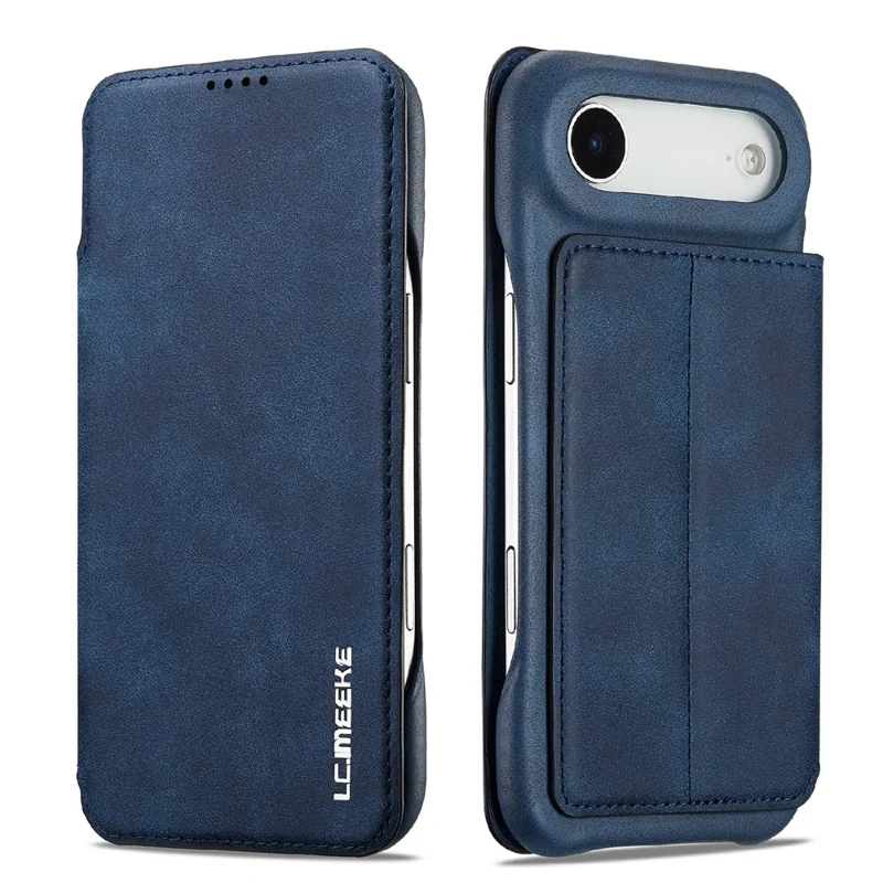 LC.IMEEKE For iPhone Air Case Card Holder Stand Leather Phone Cover - Blue