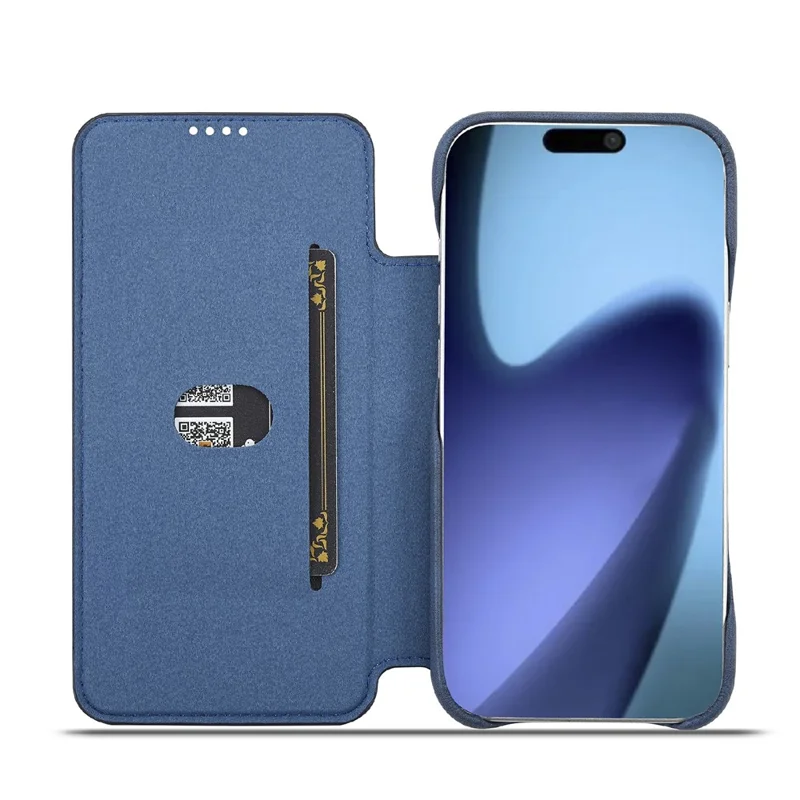 LC.IMEEKE For iPhone Air Case Card Holder Stand Leather Phone Cover - Blue