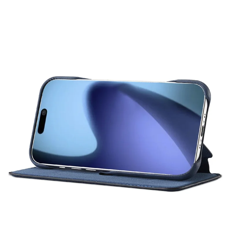 LC.IMEEKE For iPhone Air Case Card Holder Stand Leather Phone Cover - Blue