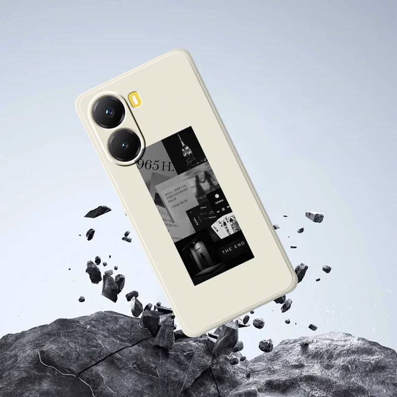 TPU-telefoonhoesje met stikselpatroon voor Xiaomi Redmi Turbo 4 5G / Poco X7 Pro 5G, rechte rand, achterkant in beige