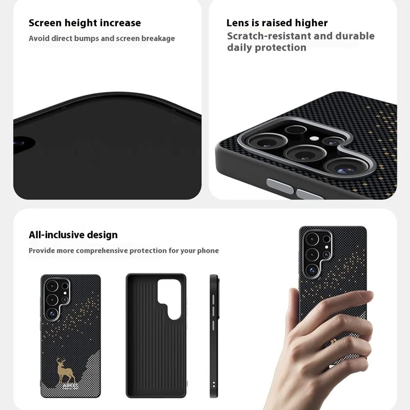 ABEEL per Samsung Galaxy S25 FE Cover Compatibile con MagSafe Ultra Sottile PC TPU Custodia Posteriore Telefono - Cervo