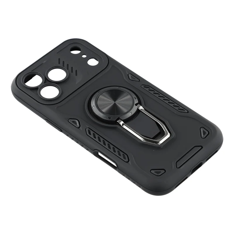 Cover per iPhone 17 Pro con Supporto Antiurto TPU + PC Posteriore Telefono - Nero