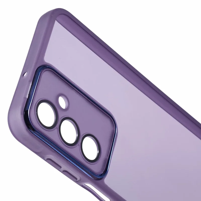 Bulk Purchasing 20Pcs For Samsung Galaxy A16 5G / A16 4G Case Electroplated Camera Frame TPU Phone Cover Precise Cutouts - Transparent Purple