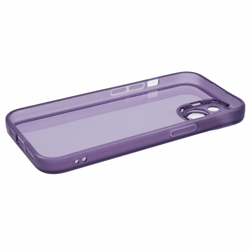 Bulk Purchasing 20Pcs For iPhone 15 Case Electroplated Camera Frame TPU Phone Cover Precise Cutouts - Transparent Purple