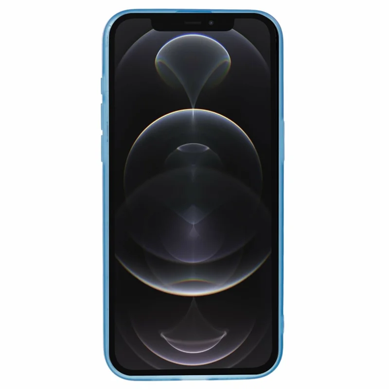 Bulk Purchasing 20Pcs For iPhone 12 Pro Max Case Electroplated Camera Frame TPU Phone Cover Precise Cutouts - Transparent Blue