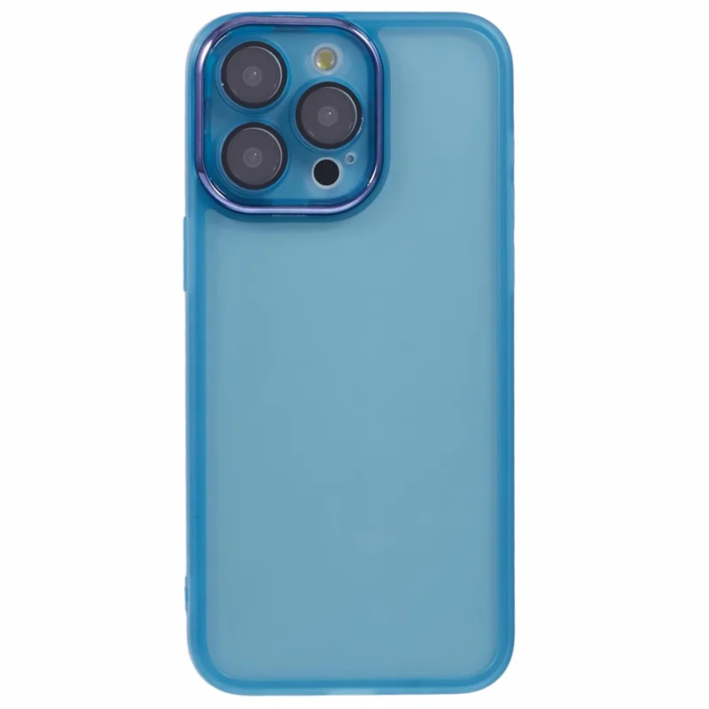 Bulk Purchasing 20Pcs For iPhone 12 Pro Max Case Electroplated Camera Frame TPU Phone Cover Precise Cutouts - Transparent Blue
