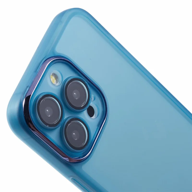 Bulk Purchasing 20Pcs For iPhone 12 Pro Max Case Electroplated Camera Frame TPU Phone Cover Precise Cutouts - Transparent Blue
