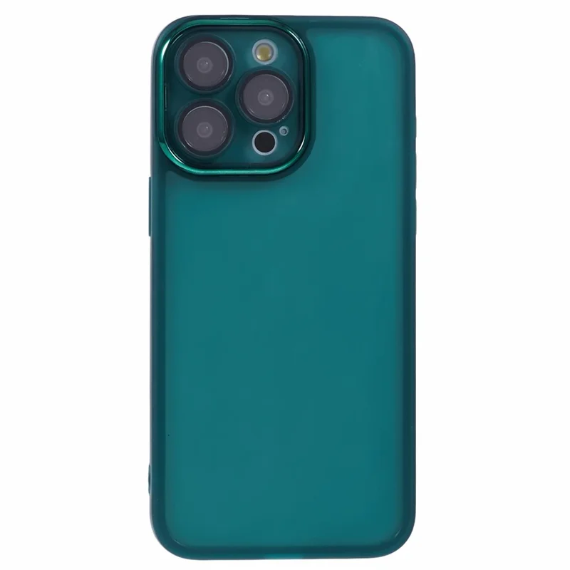 Achat en gros 20 Pièces Étui pour iPhone 13 Pro Cadre de Caméra Électrolytique Housse de Téléphone TPU Découpes Précises - Transparent Vert