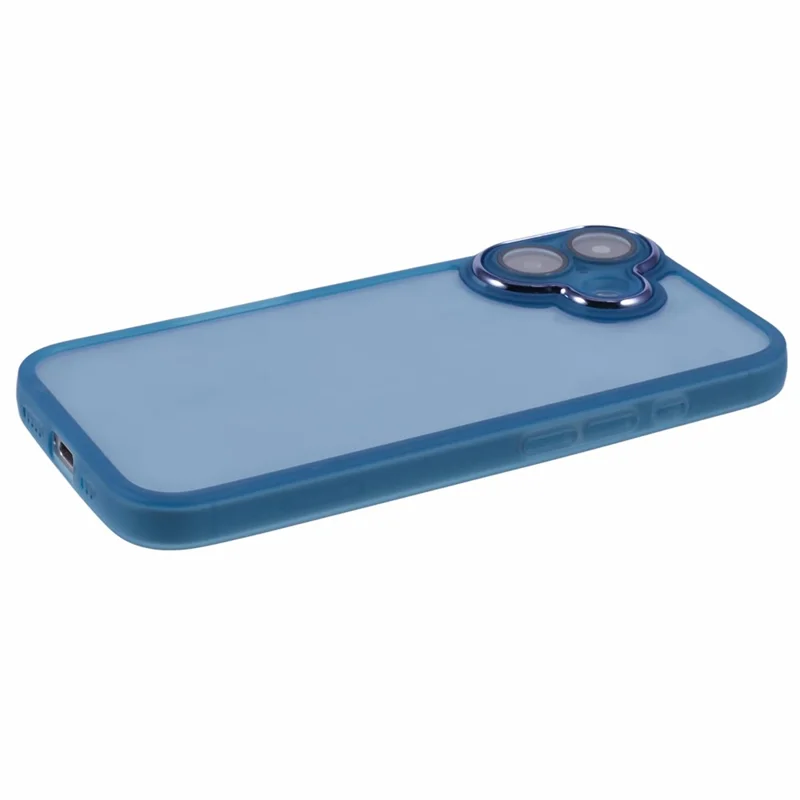 Bulk Purchasing 20Pcs For iPhone 16 Plus Case Electroplated Camera Frame TPU Phone Cover Precise Cutouts - Transparent Blue