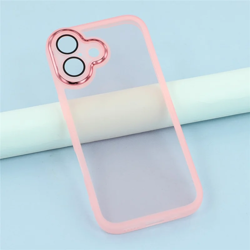Bulk Purchasing 20Pcs For iPhone 17 Case Electroplated Camera Frame TPU Phone Cover Precise Cutouts - Transparent Pink