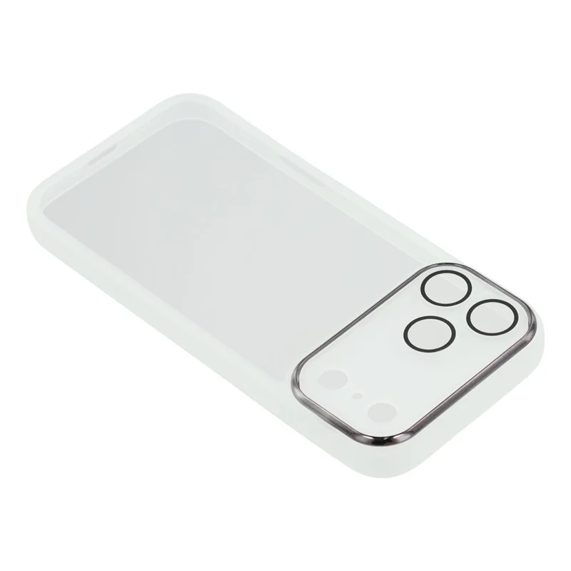 Bulk Purchasing 20Pcs For iPhone 17 Pro Case Electroplated Camera Frame TPU Phone Cover Precise Cutouts - Transparent White