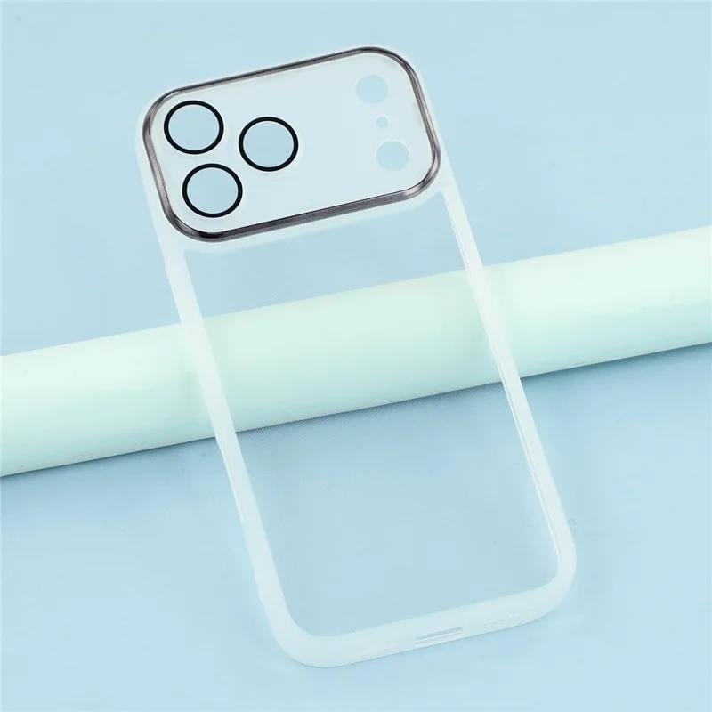 Bulk Purchasing 20Pcs For iPhone 17 Pro Case Electroplated Camera Frame TPU Phone Cover Precise Cutouts - Transparent White