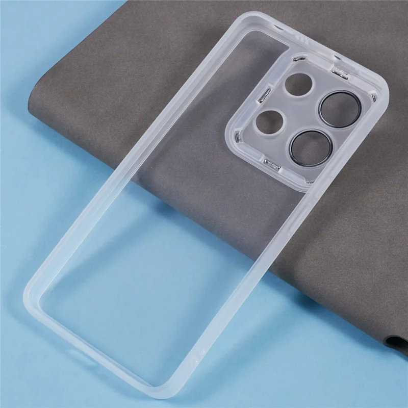 Bulk Purchasing 20Pcs For Xiaomi Redmi Note 13 4G Case Electroplated Camera Frame TPU Phone Cover Precise Cutouts - Transparent White