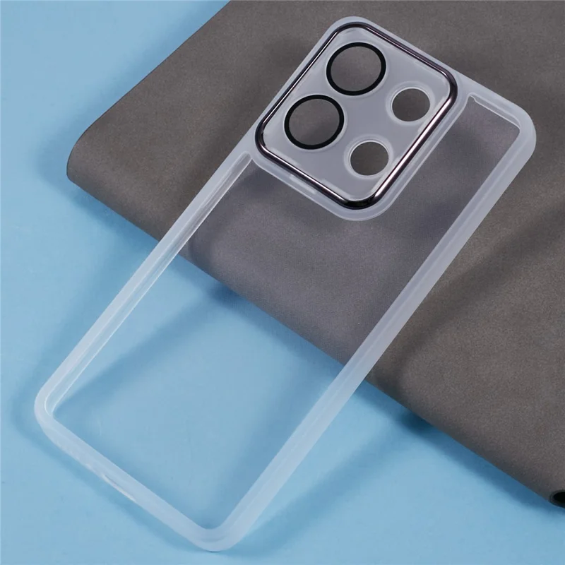 Bulk Purchasing 20Pcs For Xiaomi Redmi Note 13 4G Case Electroplated Camera Frame TPU Phone Cover Precise Cutouts - Transparent White