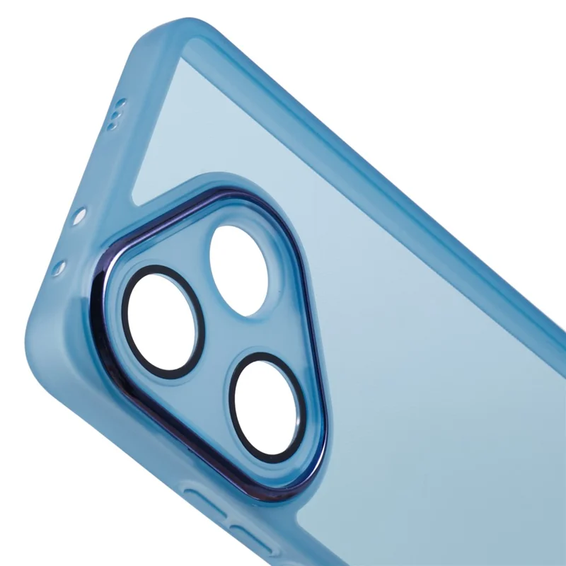 Bulk Purchasing 20Pcs TPU Case for Xiaomi Redmi Turbo 3 5G / Poco F6 5G Electroplated Camera Frame Phone Cover Precise Cutouts - Transparent Blue
