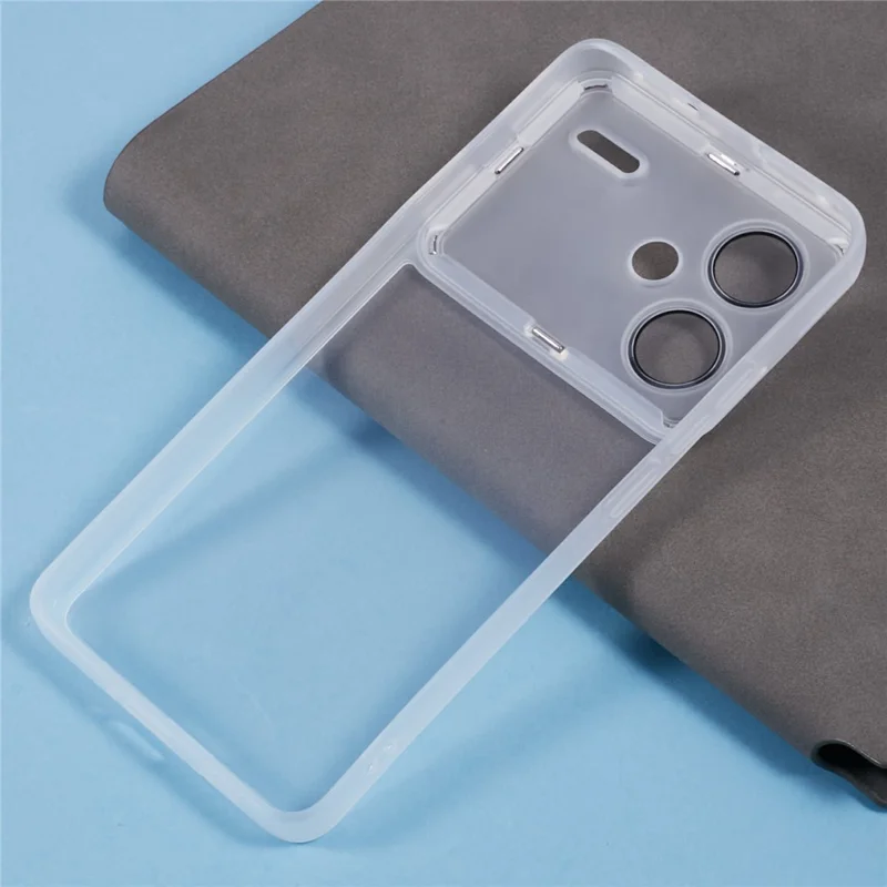 Bulk Purchasing 20Pcs For Xiaomi Redmi Note 13 Pro+ 5G Case Electroplated Camera Frame TPU Phone Cover Precise Cutouts - Transparent White