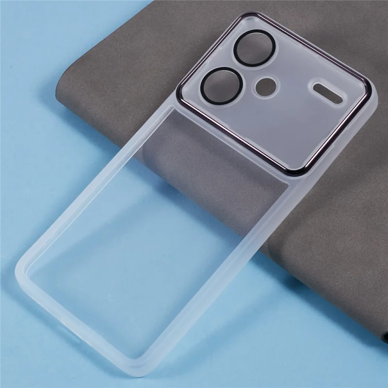 Bulk Purchasing 20Pcs For Xiaomi Redmi Note 13 Pro+ 5G Case Electroplated Camera Frame TPU Phone Cover Precise Cutouts - Transparent White