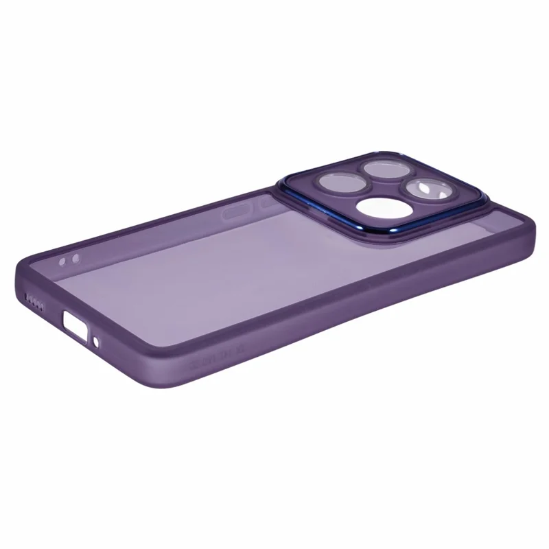 Bulk Purchasing 20Pcs For Xiaomi 14T Case Electroplated Camera Frame TPU Phone Cover Precise Cutouts - Transparent Purple