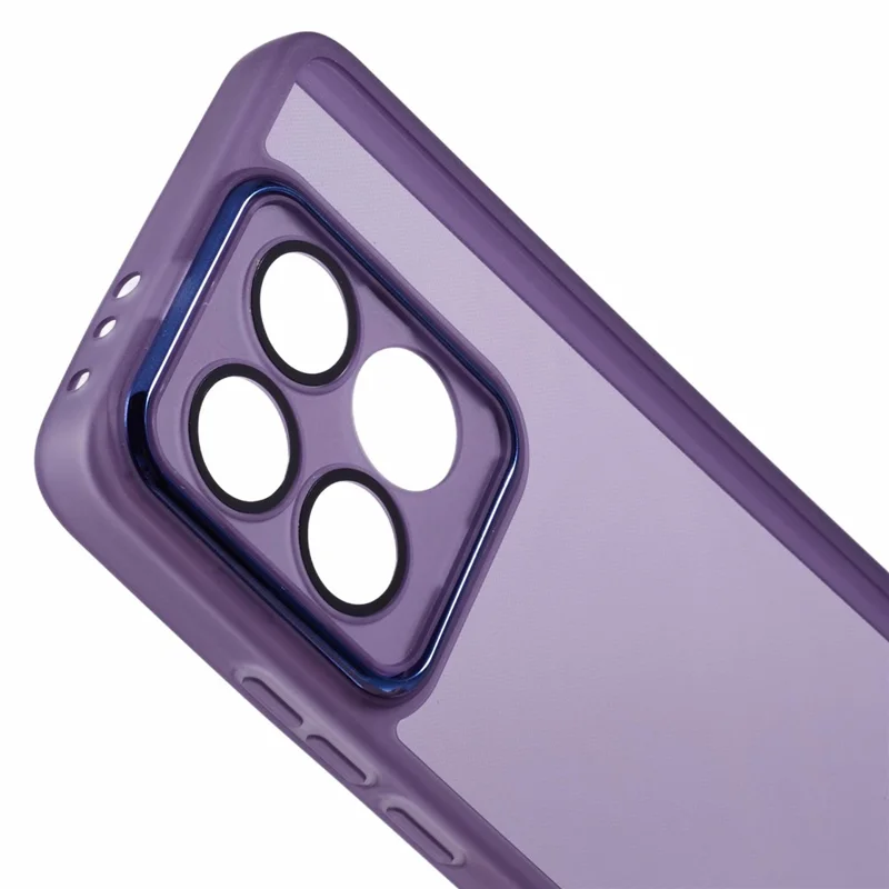 Bulk Purchasing 20Pcs For Xiaomi 14T Case Electroplated Camera Frame TPU Phone Cover Precise Cutouts - Transparent Purple