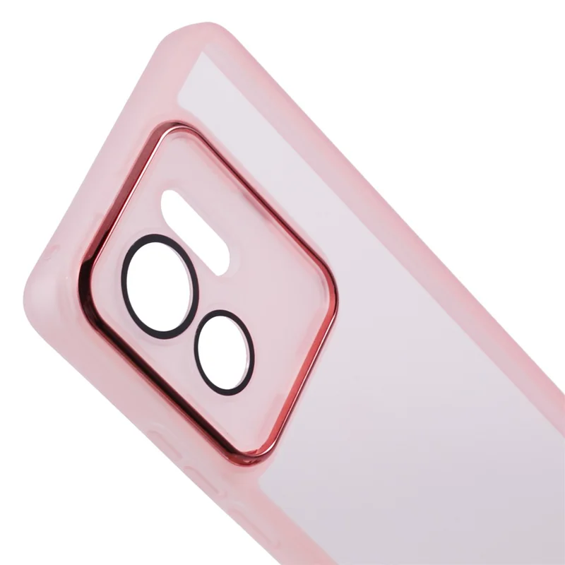 Achat en gros 20 Pièces Étui pour Motorola Edge 40 5G Cadre de Caméra Électroplacé Coque de Téléphone TPU Découpes Précises - Rose Transparent