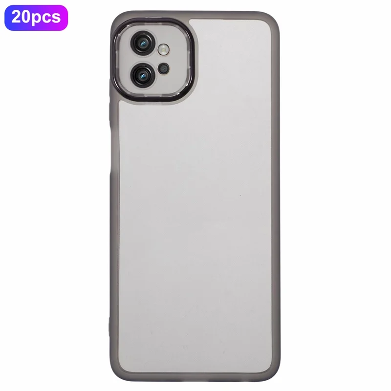 Acquisto all'ingrosso 20 Pezzi Cover per Motorola Moto G32 4G - Custodia con Cornice Elettroplaccata per Fotocamera in TPU, Ritagli Precisi - Nero Trasparente