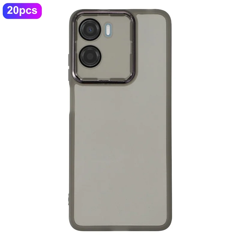 Bulk Purchasing 20Pcs For Motorola Moto G05 4G Case Electroplated Camera Frame TPU Phone Cover Precise Cutouts - Transparent Black