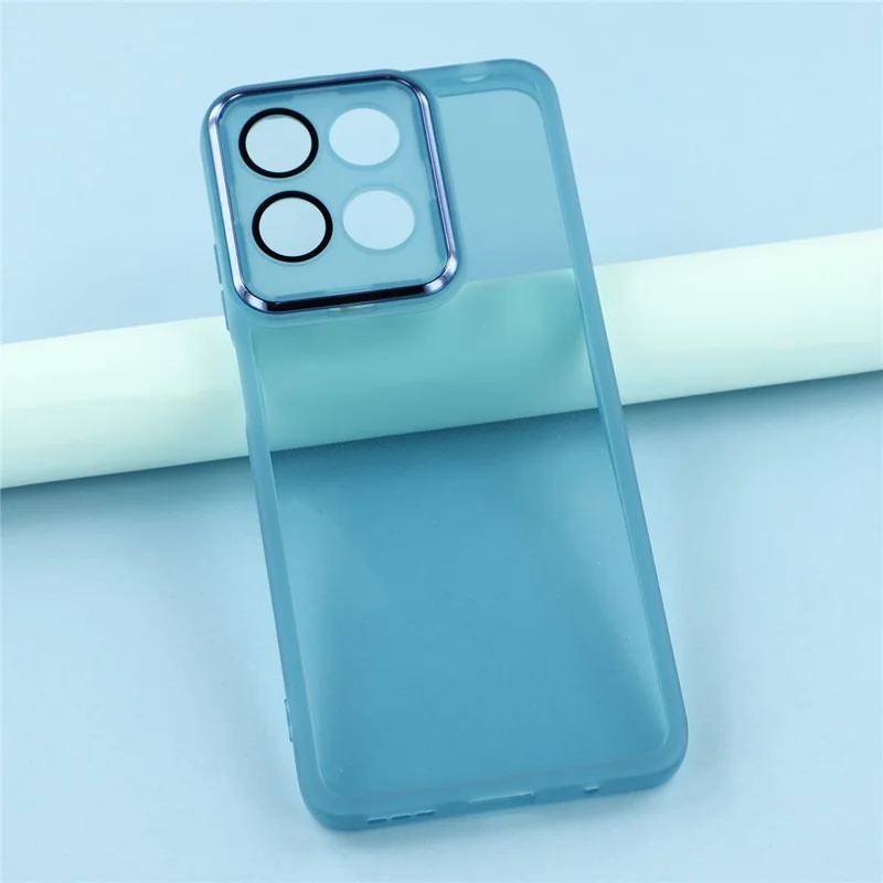 Bulk Purchasing 20Pcs For Motorola Moto G17 Power 4G / G17 4G / G15 4G / G15 Power 4G Case Electroplated Camera Frame TPU Phone Cover Precise Cutouts - Transparent Blue