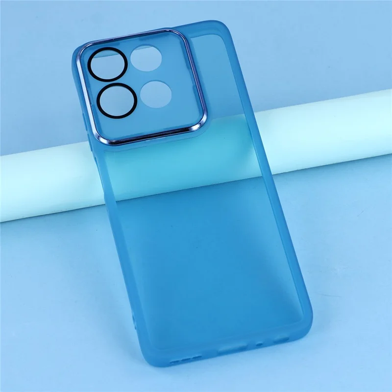 Bulk Purchasing 20Pcs For Motorola Moto G56 5G Case Electroplated Camera Frame TPU Phone Cover Precise Cutouts - Transparent Blue