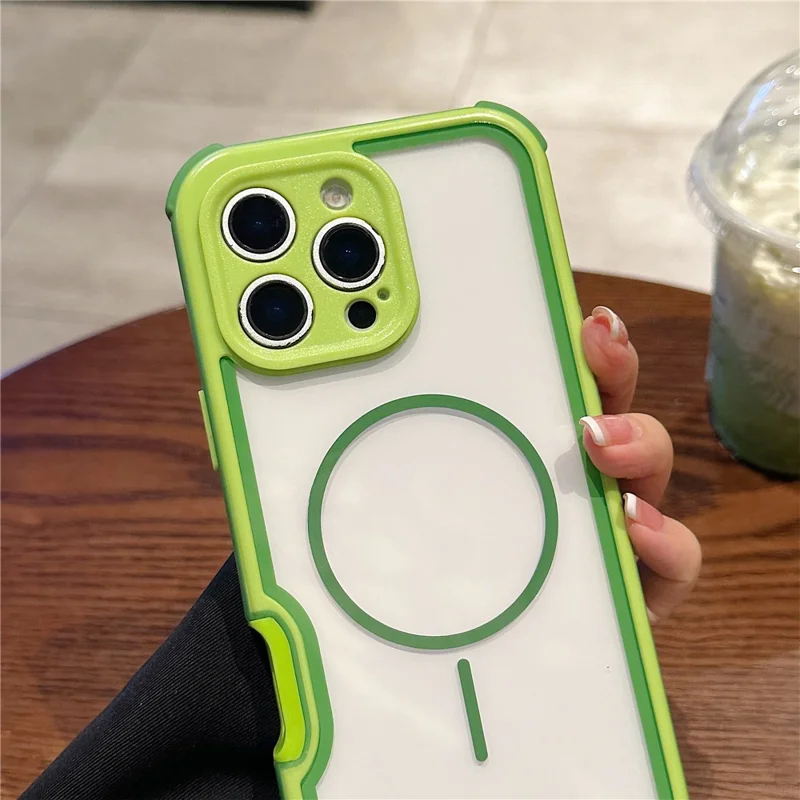 For iPhone 16 Pro Magnetic Case Detachable 4 in 1 TPU PC Acrylic Shockproof Phone Back Cover - Black