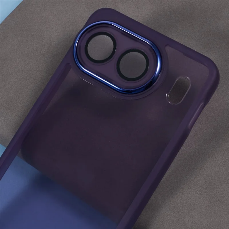 Compra em Bulk 20 Peças para Capa do OnePlus Nord 4 com Moldura de Câmera Galvanizada em TPU, Recortes Precisos - Transparente Roxo