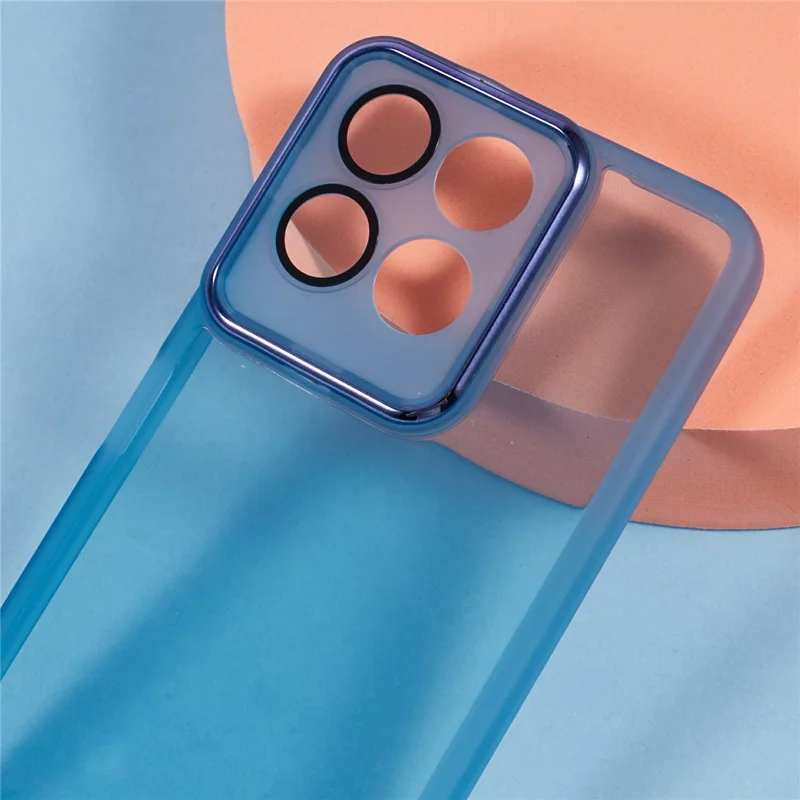 Bulk Purchasing 20Pcs For Honor X7c 5G / X7c 4G / 200 Smart 5G Case Electroplated Camera Frame TPU Phone Cover Precise Cutouts - Transparent Blue