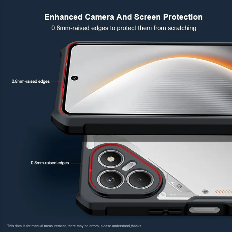 XUNDD Para TECNO Pova 7 4G Capa Resistente a Quedas TPU + Capa Traseira Transparente de Acrílico