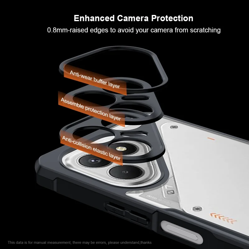XUNDD Para TECNO Pova 7 4G Capa Resistente a Quedas TPU + Capa Traseira Transparente de Acrílico