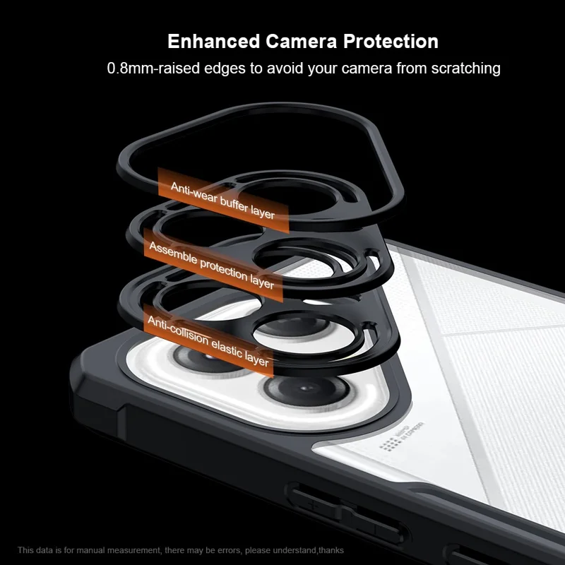 Capa XUNDD para TECNO Pova 7 Ultra 5G Antichoque TPU + Acrílico Transparente para Celular