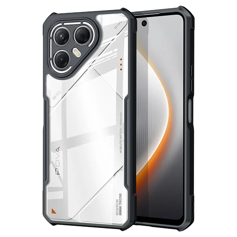 Capa XUNDD para TECNO Pova 7 5G à Prova de Quedas TPU + Acrílico Transparente para Celular