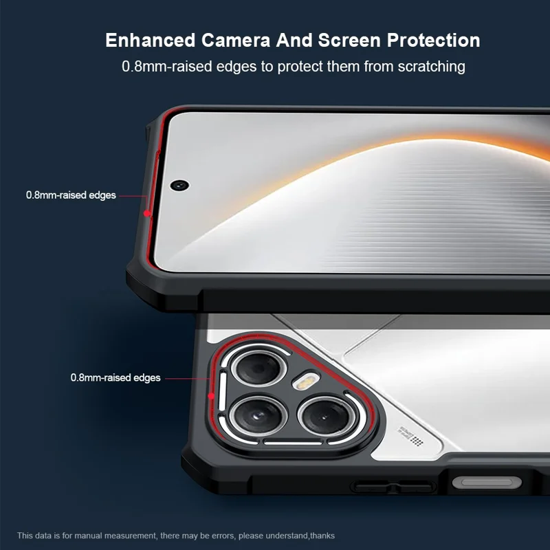 Capa XUNDD para TECNO Pova 7 5G à Prova de Quedas TPU + Acrílico Transparente para Celular