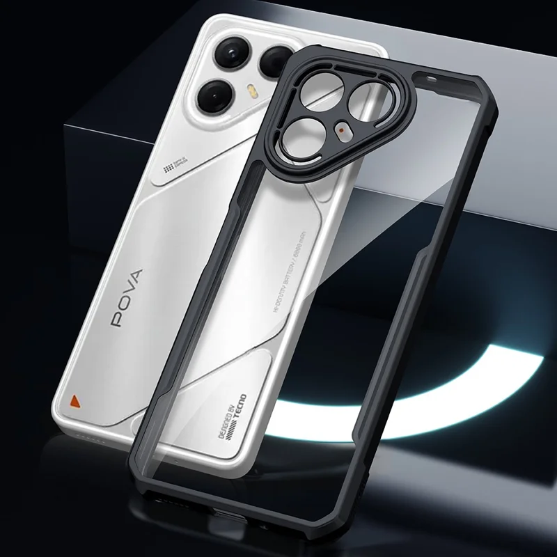 Capa XUNDD para TECNO Pova 7 5G à Prova de Quedas TPU + Acrílico Transparente para Celular