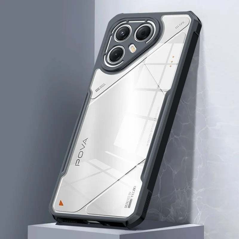 Capa XUNDD para TECNO Pova 7 5G à Prova de Quedas TPU + Acrílico Transparente para Celular