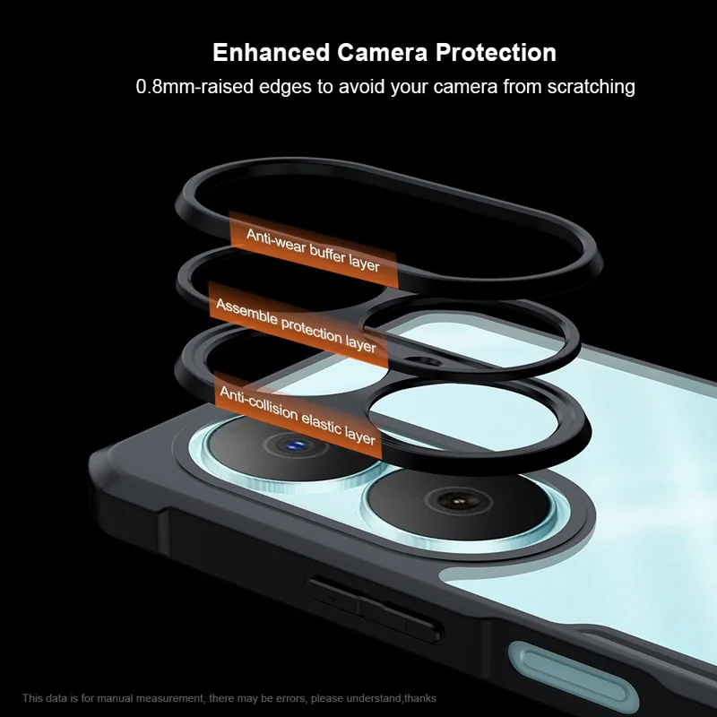 XUNDD Pour Huawei Nova Y73 4G Étui Antichoc TPU + Acrylique Coque Arrière Transparente pour Téléphone