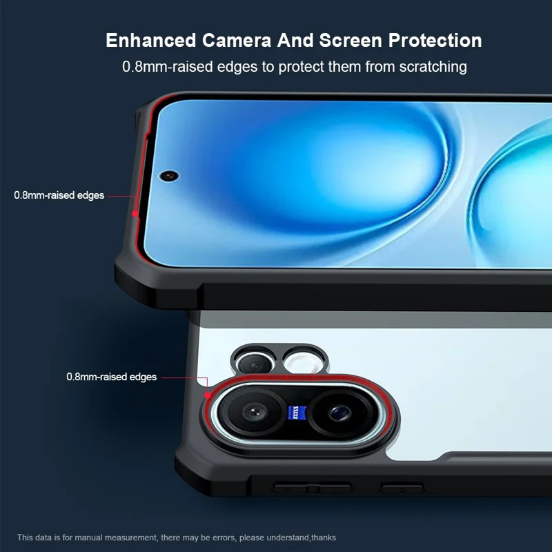 XUNDD For vivo X200 FE 5G Case Dropproof TPU + Acrylic Clear Back Phone Cover