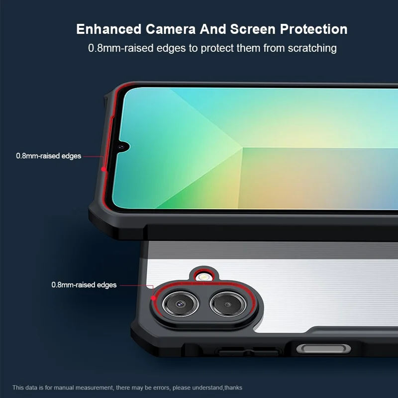 Capa XUNDD para Samsung Galaxy A07 4G à Prova de Queda, TPU + Acrílico Transparente para Celular